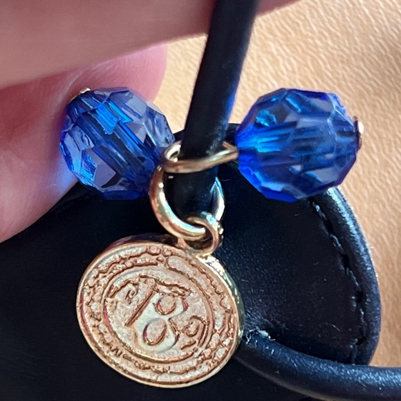 BP Nordstrom Beaded Festival Tie Up Sandals Pom Pom Accents BLUE Size 9M EUC - Picture 8 of 13